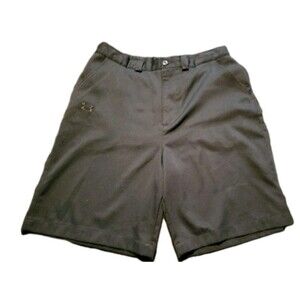 Under Armour Golf Shorts Men 34 Black Chino Performance Stretch Pockets Casual